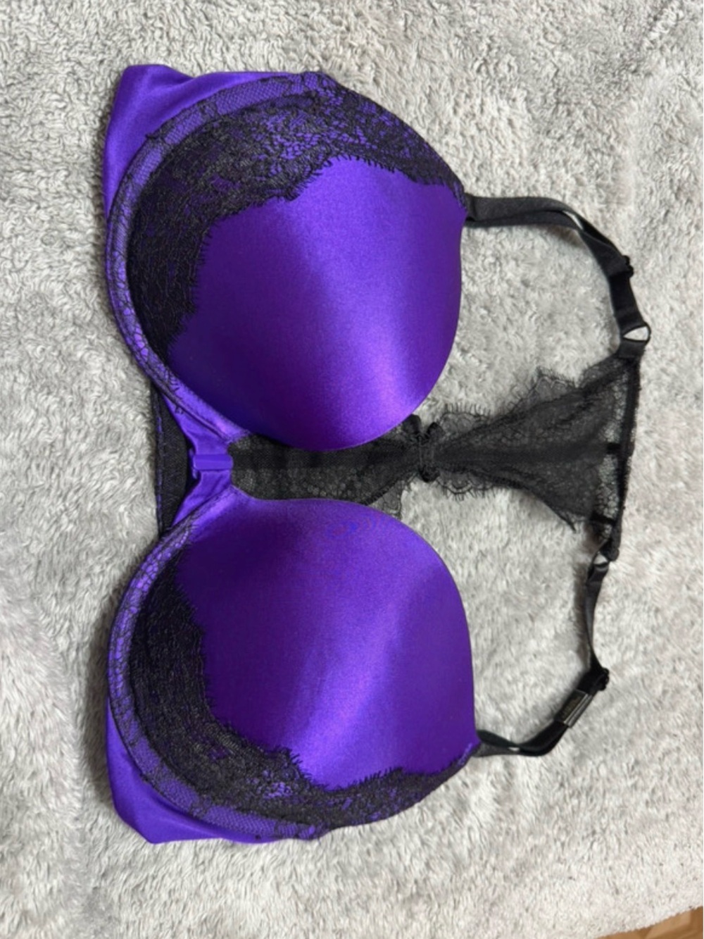Victoria's Secret Purple Satin Lace Push-Up Bra